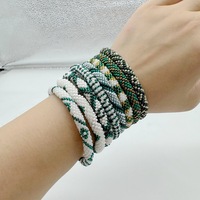 Pulsera Tejida a Mano con Cuentas Aromáticas - Estilo Étnico con un Toque Fresco de Estética China para Mujer