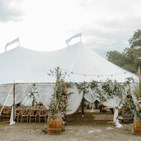 Tentes de réception de luxe en aluminium blanc pour événements extérieurs, mariages, fêtes, chapiteaux pour 200, 300, 500, 800 personnes