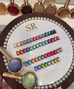 New Design SR Cat Eye <strong>Gel</strong> Polish Set Magnet Fashion Bottle Pearl Display Board Glitter Glass Beads Uv <strong>Gel</strong> Nail Polish <strong>Kit</strong> - Product Image 1