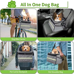 2025 Portable Pet Travel Bag Carrier Sac à dos de vélo étanche avec fenêtres ventilées confortable pour chiens et chats - Product Image 4