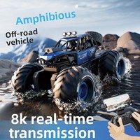 Coche RC Anfibio 4DRC Y10 con Sensor de Gestos, Vehículo Eléctrico Todoterreno de Aleación con Cámara, Juguete Educativo de Inteligencia para Niños