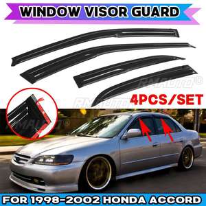 For Honda Accord 1998-2002 Car Side <b>Window</b> Visor Guard <b>Vent</b> Black <b>Window</b> Wind Deflectors <b>Window</b> Weatherproof Deflector - Product Image 1