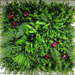 Panel de pared de plantas verdes artificiales resistente a todo clima, fácil de instalar para decoración de interiores y exteriores, hogar y oficina. - Product Image 6