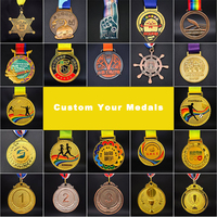 Médailles personnalisées BJJ Sport Championnat Médaille Métal Artisanat Trophées Jiu Jitsu Médailles