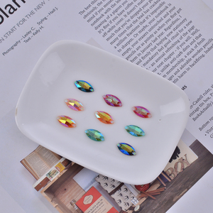 שרקים צורה בעבודת יד 15 מ "מ חרוזים זכוכית 6 מ" מ עבור כפתורי קריסטל שטוחים עבור שקיות מסמרים נעליים - Product Image 2