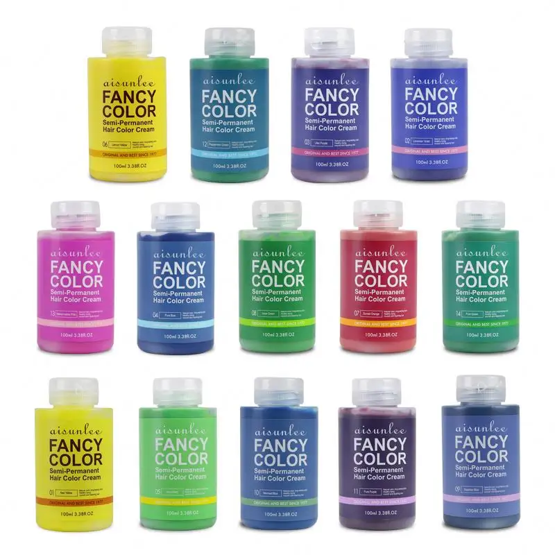 Vente en gros de crème de couleur organique semi-permanente lisse professionnelle avec des couleurs populaires pour les cheveux