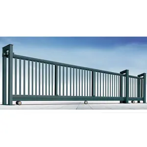 Retractable and safety single main gate designs with grill for kerala home