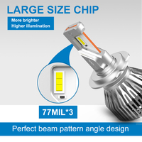 NAO GT6 12V 24V Faro LED de Alta Potencia H11 H1 Bombilla LED para Coche y Camión 9005 Luz Alta y Baja Focos H4 Lámpara LED Auto H7 Faro LED