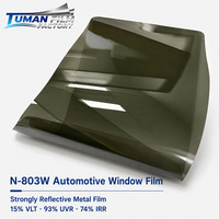 Película para Ventanas de Automóviles Tuman Flexible Roll Dark Shade Metal Reflective con 15% VLT, 93% UVR, 74% IRR, Control Solar para Vehículos