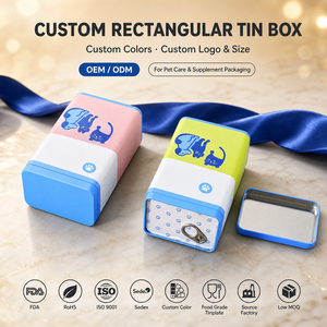 Caja <span class=keywords><strong>de</strong></span> Metal Personalizada para Llaveros con Anillo Metálico para Premios y Golosinas <span class=keywords><strong>de</strong></span> Entrenamiento para Perros, Logotipo Personalizado, OEM, ODM, MOQ Bajo, <span class=keywords><strong>de</strong></span> Fábrica - Product Image 1