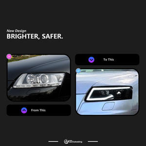 Feux avant pour <span class=keywords><strong>Audi</strong></span> A6 C6 2005-2011, ensemble de phares LED style Rolls-Royce, lentille de projecteur, clignotants séquentiels - Product Image 3