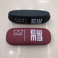 Étui à lunettes d'opticien givré Big E logo imprimé solide 4 couleurs lunettes de soleil optiques hommes boîte à lunettes