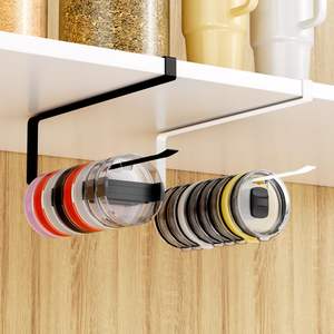 Organizadores de tapas para vasos sin adhesivo para tapas Stanley Yeti, soporte organizador para tapas de vasos Yeti que ahorra espacio en el interior del gabinete - Product Image 1