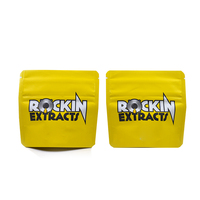 Pochette refermable anti-odeur personnalisée avec fermeture éclair réutilisable en feuille d'aluminium Sacs en mylar pour aliments debout à encoche déchirable