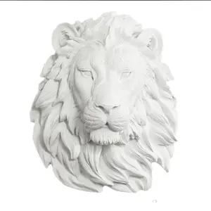 Fiberglass lion head wall hanging decorative sculpture lion animal statue quyang