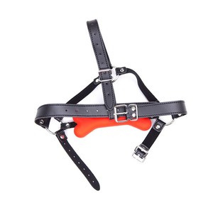 Caja Personalizada Gratis - Arnés de Cuero con Tapón Bucal de Silicona, Juguete Sexual de Bondage BDSM para Juegos de Rol de Cachorros - Product Image 6