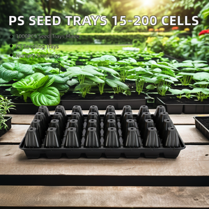 Plateau de semis en plastique PS à 72, 105 ou 200 cellules pour légumes de pépinière et semis, avec couvercles - Product Image 3