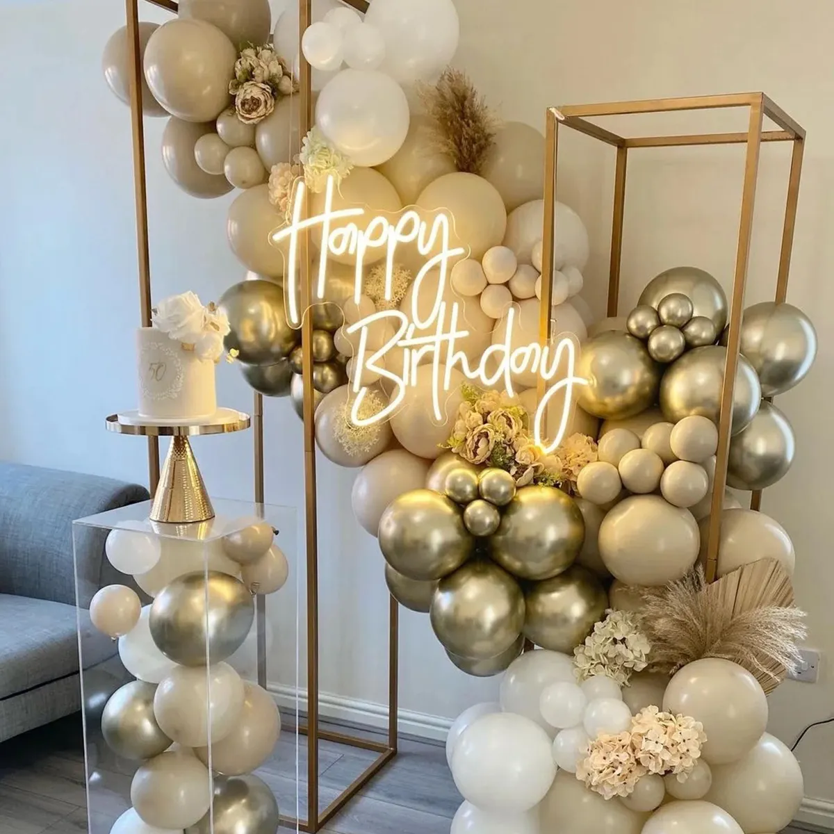 110 Stuks Metallic Goud En Matte Witte Latex Ballon Set Geschikt Voor Verjaardag Wedding Party Decoratie