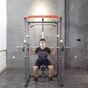 แร็คสควอทเหล็กคุณภาพสูง เครื่องสมิธอเนกประสงค์ สำหรับใช้ในบ้าน อุปกรณ์ออกกำลังกายบาร์เบลสำหรับฝึกความแข็งแรง - Product Image 4