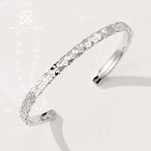 Pulsera abierta brillante de moda Rochime, brazalete de Plata de Ley 925, joyería fina, pulsera chapada en oro para mujer - Product Image 3