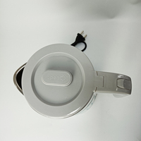 Bouilloire à double paroi 1,8 L Gris et bleu avec découpes étoilées et affichage de la température, toucher froid, arrêt automatique, protection contre l'ébullition à sec, rotation à 360° °   Base OEM