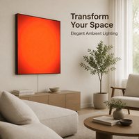 Boîte à lumière LED intelligente carrée Art Déco en aluminium, rétroéclairée en acrylique, art mural mural tactile, pour anniversaire et Ramadan