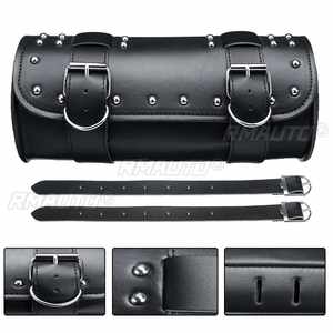 Sacs de selle universels pour moto, pochette à outils, rangement en cuir pour bagages, pour Sportster Chopper Bobber Cruiser - Product Image 3