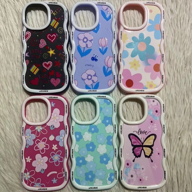 For Tecno Spark 7 Spark8c Butterfly Phone Case for iPhone 16 15 14 13 12 11 Wave Customizable Phone Cover