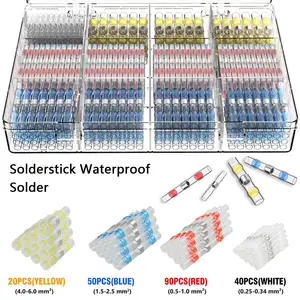 Box Of 200 Solderstick Waterproof Solder Wire Connector Kit Original-Top Quality Welding Cable connectors Heat Shrink Solder