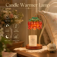 Lampe chauffe-bougie aux fleurs de fraise