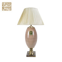 Lampe de chevet en céramique électrique de style nordique avec motif floral européen