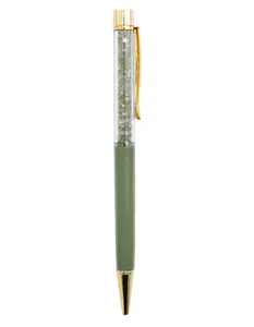 Moda basit tarzı promosyon iş hediye kalem Metal tükenmez kalem elmas tükenmez kalem ile Logo