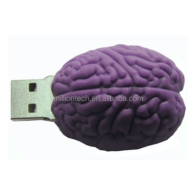 New Trending Electronics Products Customized Soft PVC Brain Shape Usb Flash Drive for 2026 New Promotional Gadgets