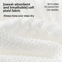 Chaussettes de sport mi-mollet pour femme, fines, en maille, à semelle massante, en coton peigné tricoté, respirantes, sans coutures, pour la course estivale