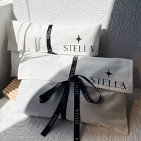 Sac à poussière recyclable personnalisé de haute qualité pochette en lin en toile sergé avec emballage d'enveloppe à rabat pour sous-vêtements en coton