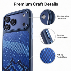 Cover Protettiva Opaca Anti-Caduta per <span class=keywords><strong>iPhone</strong></span> 17 Pro Max con Stampa Fashion Dot Mountain Star Gild - Product Image 1