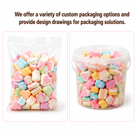 Fabricant de bonbons en gros, guimauves sucrées de formes variées, en vrac, 1 kg par sac, BRC Halal, étiquettes personnalisées
