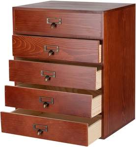 Organizador de Escritorio de Madera Personalizado con 5 Cajones para Sala de Estar y Cocina - Product Image 5