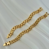Bracelet de montre vintage en acier inoxydable, vente en gros d'usine, hommes femmes, 10 mm, simple, plaqué or 18 carats, PVD, étanche, cadeau de créateur