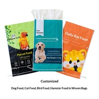 Sacs tissés en composite PP personnalisés pour l'emballage d'aliments pour animaux de compagnie, chiens, chats, lapins, perroquets, poissons, tortues et hamsters
