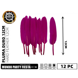 Piuma dura 12cm #40000 naturale tinta di gallo e piume di pavone per decorazioni nuziali applicazioni di artigianato di carnevale - Product Image 1