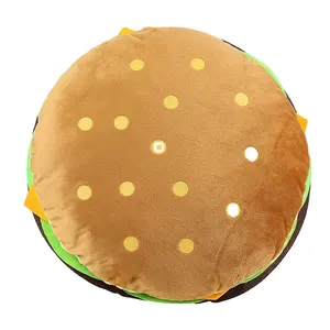 D208 चीज़बर्गर तकिया शराबी भरवां हैमबर्गर नरम बर्गर खाद्य आलीशान खिलौना उपहार हेलोवीन कॉस्टयूम आलीशान हैमबर्गर तकिया