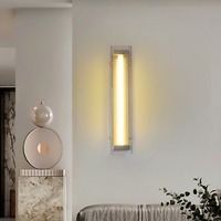 Applique murale extérieure LED minimaliste de luxe léger en acier inoxydable IP65 étanche pour jardin et devanture de magasin, nouveau style 2026