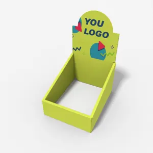 Benutzer definierte farbig bedruckte Retail Design Box Top Display Stand Box Promotion Falt karton Papier Counter Box