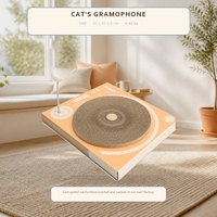Griffoir pour chat en carton, design disque vinyle, forme tourne-disque, pour chats d'intérieur, vente en gros, fourniture d'usine