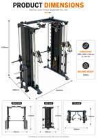 Appareil de musculation professionnel à double poulie réglable avec barre de traction multi-prise pour entraînement fonctionnel et crossover de câbles