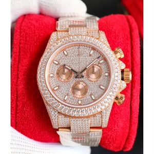 Montre Homme Drioshipping 2025 Ronde de Luxe avec Diamants, Étanche, à Quartz et Mécanique Automatique - Product Image 1