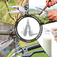 Pince multifonction 14-en-1, outil multifonction portable de qualité supérieure, pince multifonction professionnelle en acier inoxydable avec verrouillage de sécurité, couteau de poche