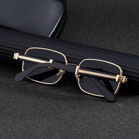 Lunettes de soleil rectangulaires en métal avec logo personnalisé Partagas Wholesale Fashion Designer, protection UV400, pour hommes