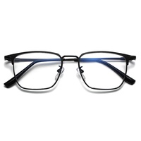 Lunettes de vue photochromiques carrées en métal unisexe, anti-lumière bleue, transition clair-gris, lunettes optiques de mode pour affaires